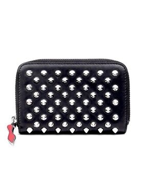 Christian Louboutin Panettone Spiked Leather Card Holder/ Coin Purse